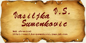 Vasiljka Šumenković vizit kartica